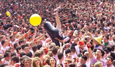 Pamplona, İspanya-6 Temmuz: açılışında having fun