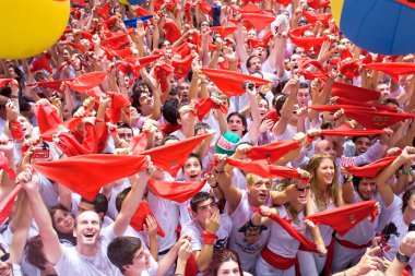 Pamplona, İspanya-6 Temmuz: açılışında having fun