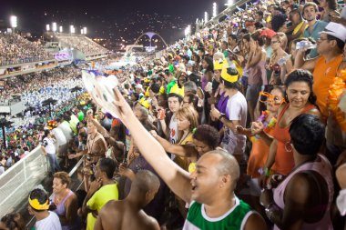 Rio De Janeiro - Şubat 10: Seyirci hoş geldiniz katılımcılar üzerinde