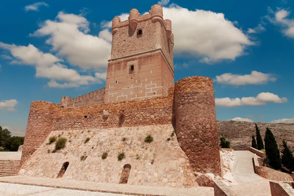 阿塔亚城堡在 villena，西班牙 — 图库照片