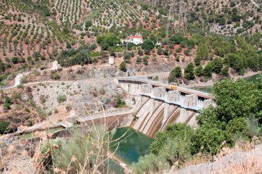 rezervuar tajo de la encantada nehir guadalhorce, malaga prov üzerinde
