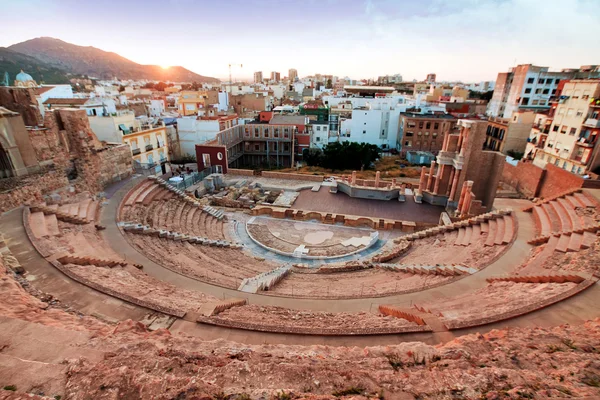 Romerska amfiteatern i cartagena, Spanien — Stockfoto