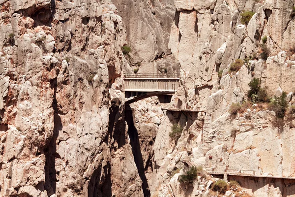 Royal Trail (El Caminito del Rey) in gola Chorro, provincia di Malaga — Foto Stock