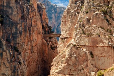 gorge chorro, malaga provin yılında Kraliyet iz (el caminito del rey)