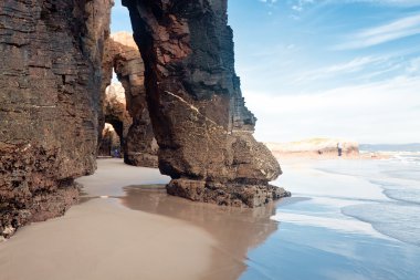Beach of cathedrals, Galicia, Spain clipart