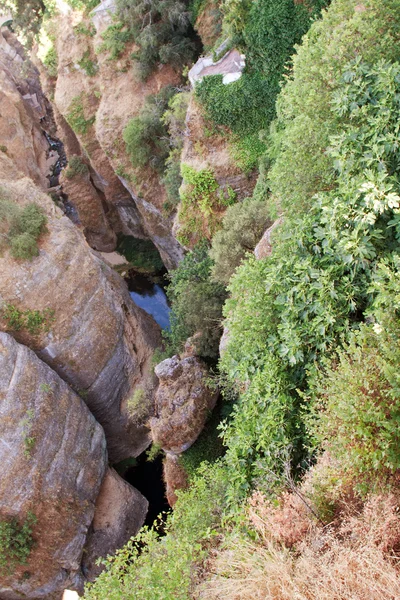 Mountain klyfta i ronda, malaga provinsen, Andalusien, ryggrad — Stockfoto