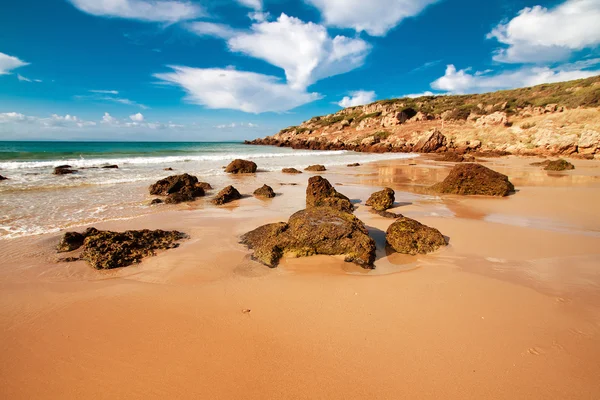 Pláž Bolonia, provincie Cádiz, Andalusie, Španělsko — Stock fotografie
