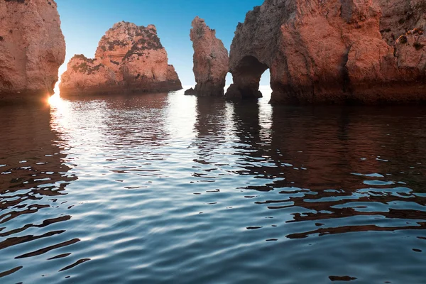 葡萄牙拉各斯海岸悬崖(Ponta da Piedade) — 图库照片