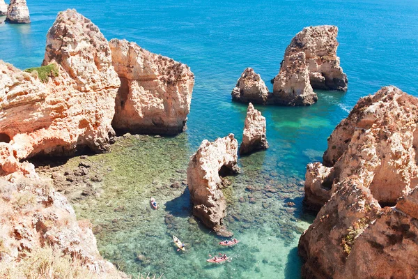 Acantilados costeros (Ponta da Piedade), Lagos, Portugal —  Fotos de Stock