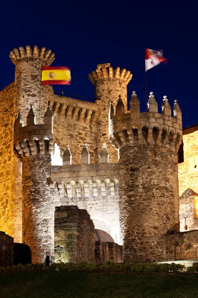 Templarium hrad, ponferrada, santiago road, Španělsko — Stock fotografie