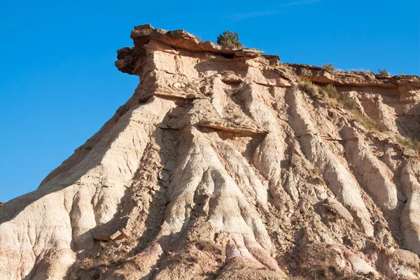 Mountain castildetierra in bardenas reales naturpark, navarra, — Stockfoto