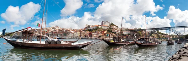 Rabelo boats in Porto, Portugal — Stock Photo, Image