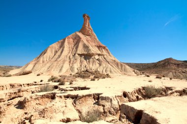 dağ castildetierra bardenas reales doğa parkı, navarra,