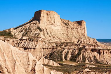 dağ castildetierra bardenas reales doğa parkı, navarra,