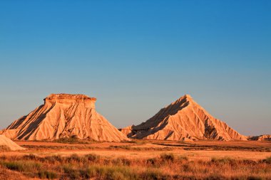 dağ castildetierra bardenas reales doğa parkı, navarra,