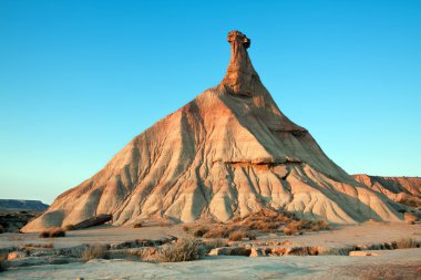 dağ castildetierra bardenas reales doğa parkı, navarra,