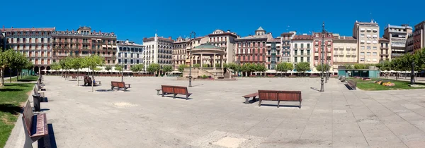 Plac castillo pamplona, navarra, Hiszpania — Zdjęcie stockowe