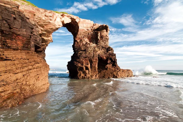 Spiaggia delle cattedrali, Galizia, Spagna — Foto Stock