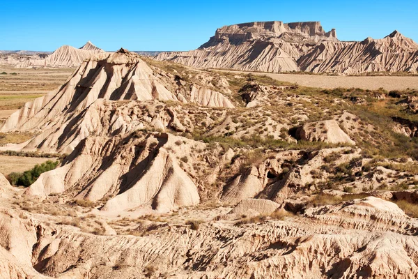 Hegyi castildetierra bardenas reales természeti parkban, navarra, — Stock Fotó