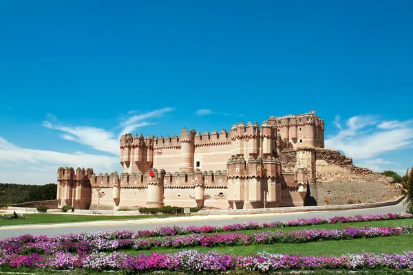 Pohled na hrad koky, provincie segovia, centrální Španělsko — Stock fotografie