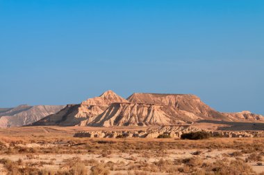 dağ castildetierra bardenas reales doğa parkı, navarra,