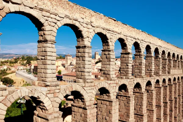 Acueducto romano en Segovia, España — Foto de Stock