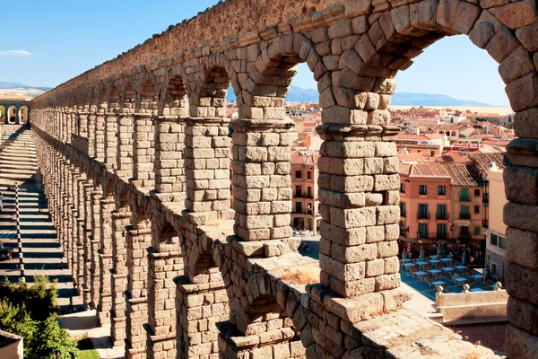 Roman aqueduct in Segovia city, Spain — Stock Photo, Image