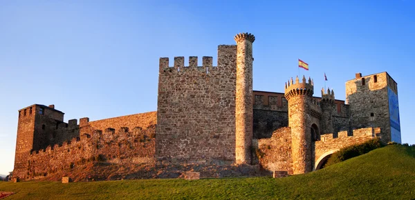 Templarium hrad, ponferrada, santiago road, Španělsko — Stock fotografie