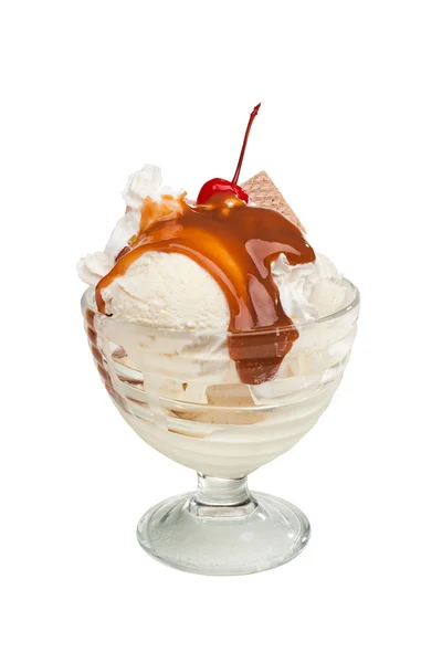 Fagylalt és karamell — Stock Fotó