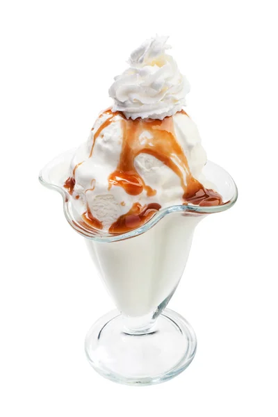 Fagylalt és karamell — Stock Fotó