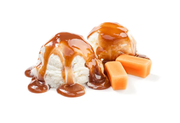 Icecream and Caramel — Stock Photo, Image