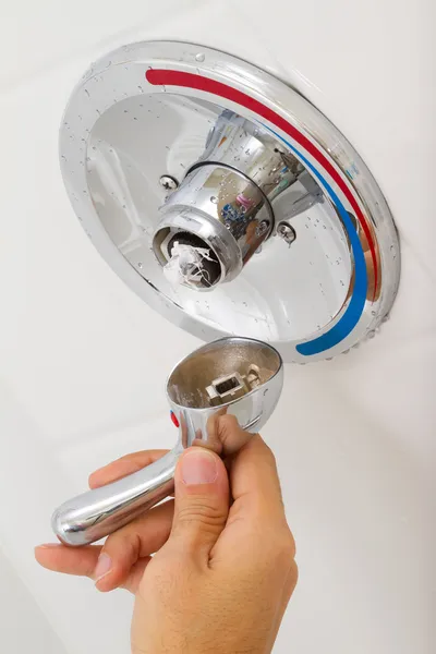 Broken Shower faucet — Stock Photo, Image