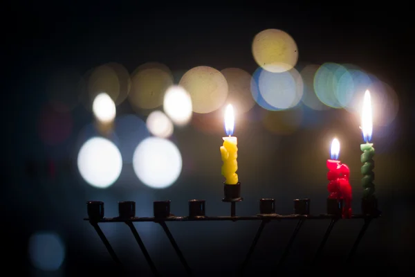 Hanukkah kaarsen — Stockfoto