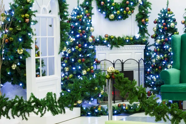 Рождественская гостиная — стоковое фото