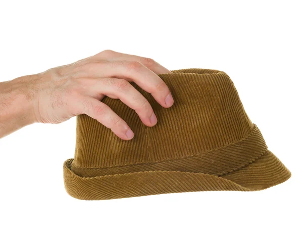 Hand and hat — Stock Photo, Image