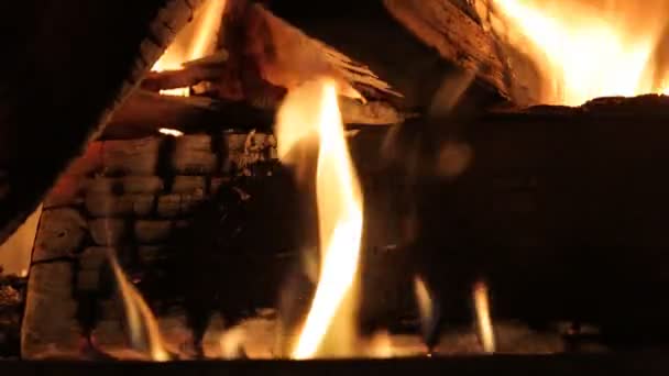 Fireplace interior — Stock Video