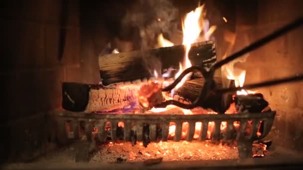 Chimenea interior — Vídeos de Stock