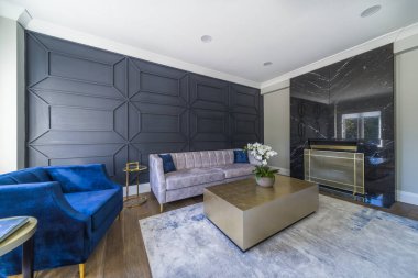 Özel evde oturma odası iç tasarımı