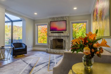 Oturma odası iç mekan düzenleme. Özel Tasarım