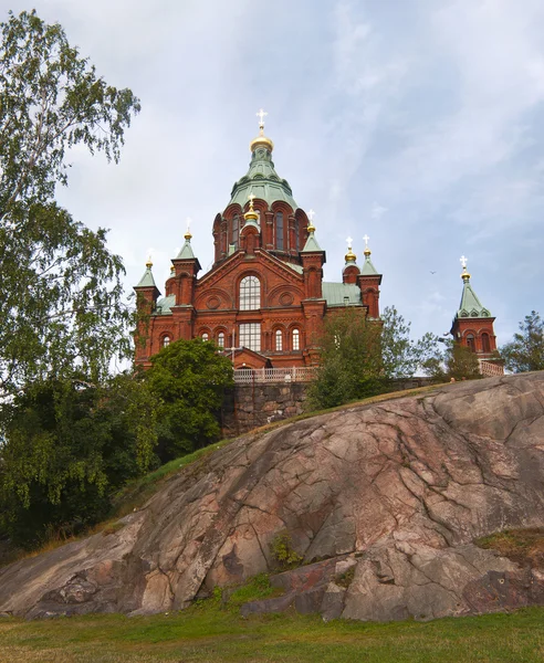 Uspenski-Kathedrale in Helsinki, Finnland. Stockbild