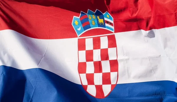 Croatian flag under the sunlight — Stock Photo, Image