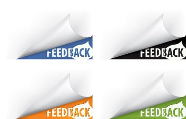 Kıvrılmış geribildirim sayfası köşe ayarlamak