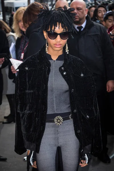 Willow Smith Smith Fille Assiste Défilé Chanel Fashion Week Femme — Photo