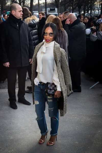 Jada Pinkett Smith Paris Moda Haftası Kadınlar Güz Kış 2016 — Stok fotoğraf