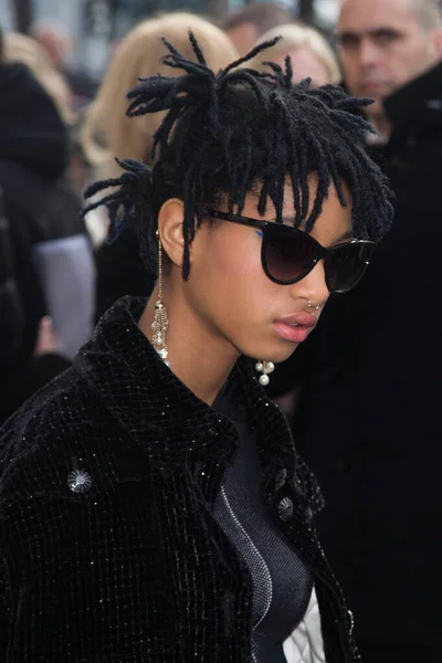 Willow Smith Smith Hija Asiste Semana Moda París Chanel Show — Foto de Stock