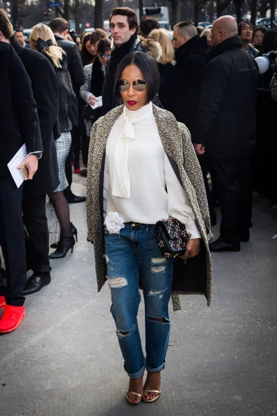 Jada Pinkett Smith Paris Moda Haftası Kadınlar Güz Kış 2016 — Stok fotoğraf