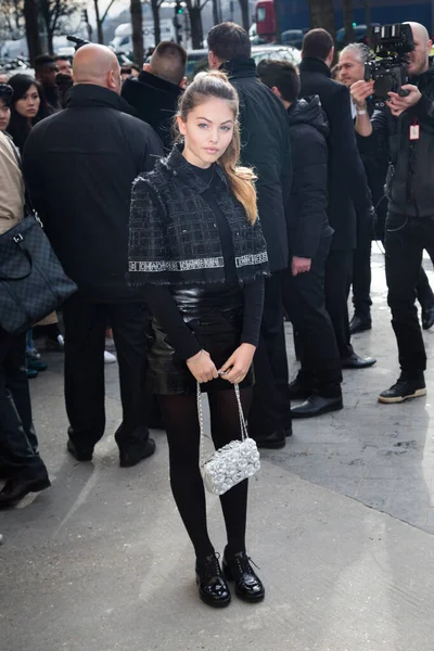 Thylane Blondeau Arriva Alla Sfilata Chanel Nell Ambito Della Settimana — Foto Stock