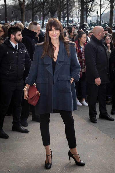 Caroline de Maigret arrives  at the Chanel show as part of the Paris Fashion Week Womenswear Fall/Winter 2016/2017 on March 8, 2016 in Paris, France