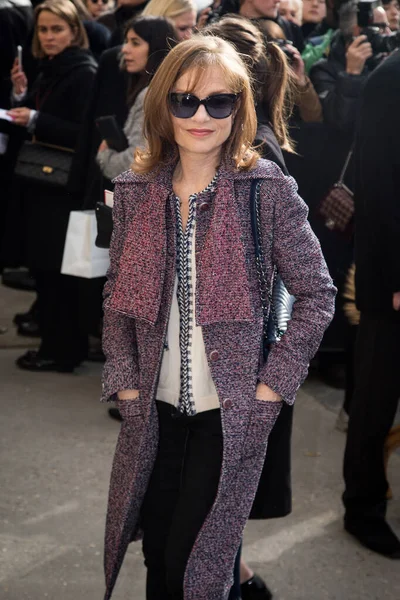 Isabelle Huppert Arrives Chanel Show Part Paris Fashion Week Womenswear — Stock Photo, Image