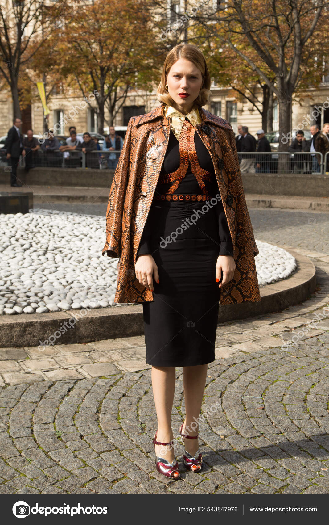 Lea Seydoux Arrives Miu Miu Show Part Paris Fashion Week – Stock